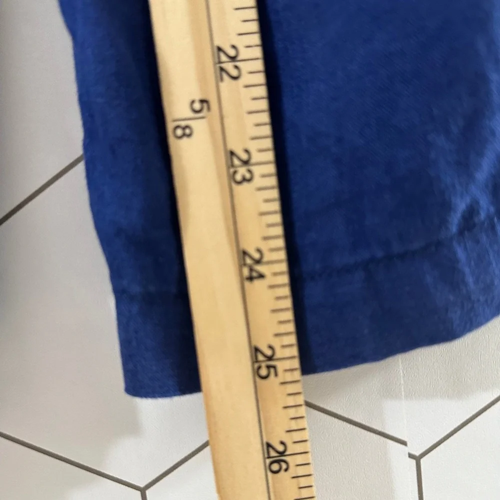 Banana‎ Republic Womens Blue 100% Linen Wide Leg Drawstring Pants Size M Relaxed